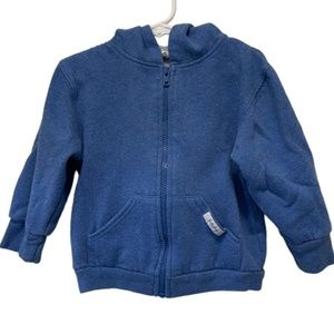 Gap Blue Hooded Zip Up Hoodie Sweatshirt with Blue Zipper Size 3
